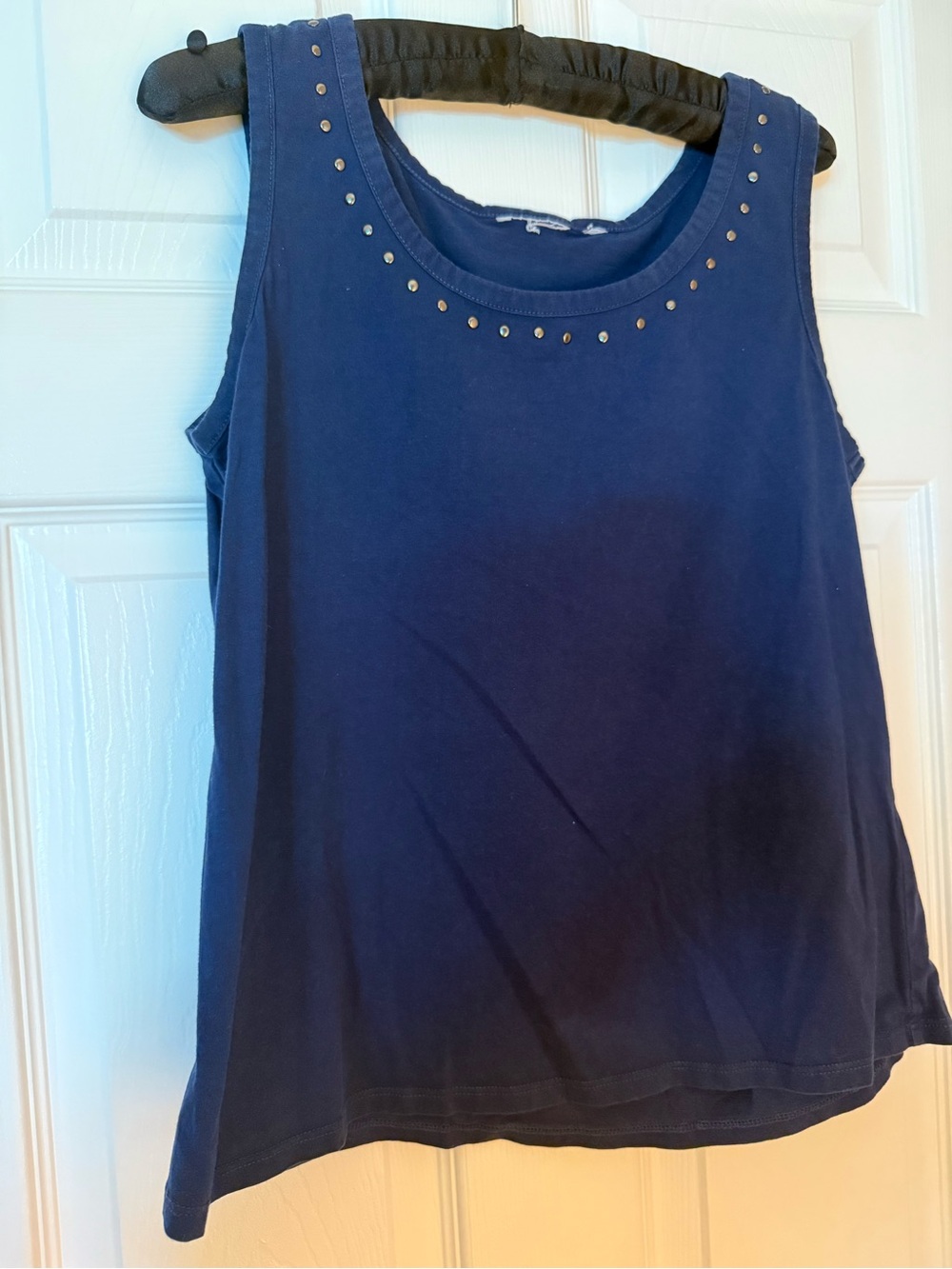 Women's medium Navy Studded Scoop Neck Tank Top